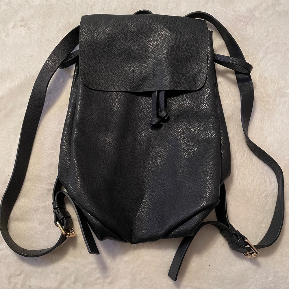 Parfois Elegant Navy Blue Vegan Backpack